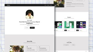 How to make a responsive personal portfolio Website in Only HTML CSS [upl. by Nitaj]