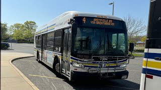 2020 Suffolk County Transit New Flyer XDE35 Bus 7054 Route 4 from Central Islip to Smith Haven Mall [upl. by Brandy]