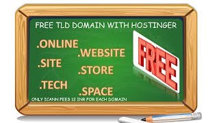 How to register a free Top Level domain from Hostinger 2018 [upl. by Dias]