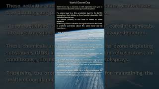 World Ozone Day 2024  Importance of the Ozone Layer  16 September WorldOzoneDayMontrealProtocol [upl. by Llertnor927]