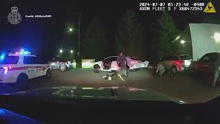 Video released of wild police car chase involving white Lamborghini north of Toronto [upl. by Nahtanaoj678]