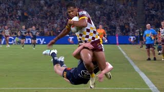 DEARDEN RUNS DOWN COBBO  Broncos vs Cowboys  Round 4  NRL  2024 [upl. by Venu]