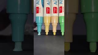 Acrylic multicolour 4pens satisfyfilling tip art satisfying drawing asmr [upl. by Brackett405]