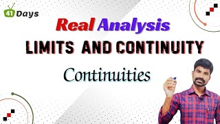 Real analysis  Limits and continuity  Continuity and Discontinuity [upl. by Coveney]