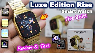 Luxe Edition RISE Fire Boltt Smart Watch Review Test Setting  185 Display 4Game  Bt Calling  AI [upl. by Timothy]