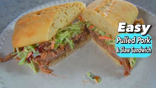 Easy Pulled Pork Sandwich  Coleslaw Recipe included [upl. by Hudnut]