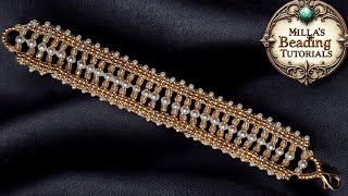 Pearls amp Crystals Beaded Bracelet 💎 beadsjewellery beadingtutorials beading artesanato [upl. by Sabelle]