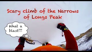 Climbing The Narrows of Longs Peak [upl. by Uokes]