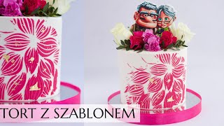 Tort na Dzień Babci i Dziadka  tort z szablonem [upl. by Ahsropal]