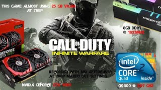 COD Infinite warfare On Core 2 Quad q94008GB RamGTX 1080Maxed Out Settings [upl. by Essa]