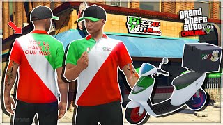 GTA 5 ONLINE PIZZA THIS OUTFIT HOW TO UNLOCK PIZZA BOY OUTFIT GTA ONLINE PIZZA DELIVERIES GUIDE [upl. by Yralam]