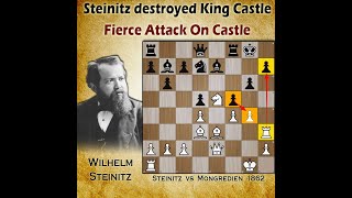 Steinitz destroyed king castle  Steinitz vs Mongredien 1862 [upl. by Good]