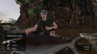 Fishing 46 Kg Mekong giant catfish  feeder  Pro Fishing Simulator [upl. by Moffit]