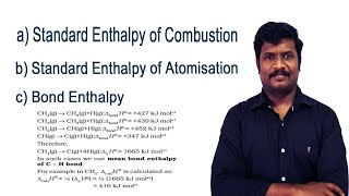 14Standard Enthalpy of Combustion  Enthalpy of Atomisation  Bond Enthalpy  CBSE Class 11  தமிழ் [upl. by Valenba]