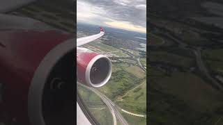 Virgin Atlantic Airbus A3501000 Takeoff from LondonHeathrow LHR [upl. by Nerrot]