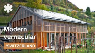 Translucent Swiss barnstyle home regulates views amp climate [upl. by Porush]