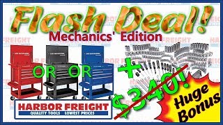 Harbor Freight 301 Pc Master Mechanics Tool Set and 5 Drawer Tool Cart  BONUS [upl. by Phalan48]