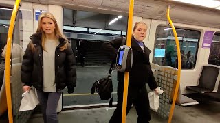 🇸🇯🚇Oslo City Center Metro Ride Walking Tour 1080P TBANEN I OSLO [upl. by Adnana]