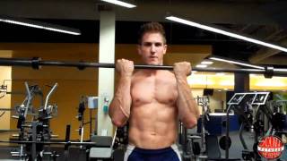 How To CloseGrip StraightBar Bicep Curl [upl. by Aelanej]