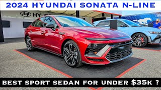 2024 Hyundai Sonata NLine 25L Turbo  Quick Look at this Updated Mid Size Sports Sedan for 35k [upl. by Fasa879]