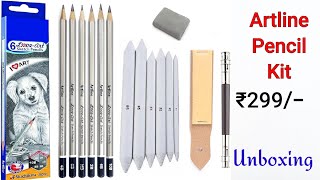 Artline pencil kit Unboxing  Artline pencil set at ₹299 [upl. by Atreb]