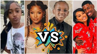 Halle Bailey VS Jayah OfficialTsquadTV VS Super Siah Beam Squad VS Ally Ohso Family [upl. by Fidole]