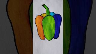 Coloring 🫑🍊🍋🍏🧊🫐 drawing trending shorts ytshorts youtubeshorts art youtube [upl. by Eimmij173]