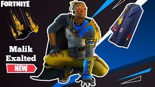 NEW MALIK EXALTED STYLE SKIN GAMEPLAY  FORTNITE BATTLE PASS  AGE OF KINGS SET [upl. by Zeuqram]