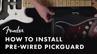 How To Install A PreWired Pickguard  Fender [upl. by Adnwahsat]