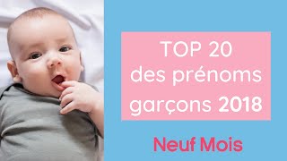 Top 20 des prénoms garcon 2018 [upl. by Omsoc263]