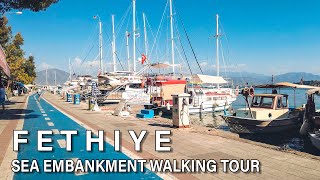 Fethiye The Sea Embankment Walking Tour Turkey 4K [upl. by Sefton]