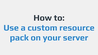 How to Use a custom resource pack on your server [upl. by Llennoj]