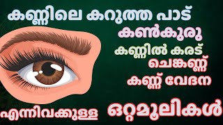 കണ്ണിൽ കരട് വീണാൽ  കണ്ണിലെ കറുപ്പ് മാറാൻ  ചെങ്കണ്ണ്  കൺകുരു മാറാൻ ottamooli [upl. by Ahsyle15]