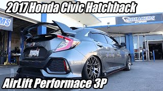 2017 Honda Civic on Airlift Performance 3P Air management system with Truhart Airbag suspension bags [upl. by Anirahs301]