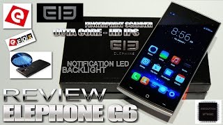 Elephone G6 REVIEW 5quot HD IPS 1280x720 MTK6592 Octacore 17GHz Android KitKat Fingerprint ID [upl. by Iblok623]