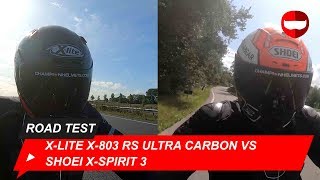 XLite X803 RS Ultra Carbon vs Shoei XSpirit 3 Road Test ChampionHelmetscom [upl. by Lust386]