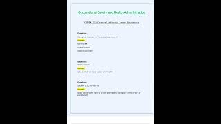 OSHA 511 General Industry Latest 2024 – 2025 Questions With Complete Grade A Answers [upl. by Leina]