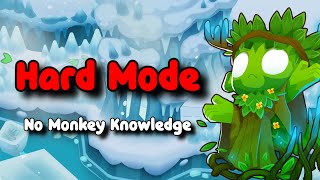 Glacial Trail  Hard Mode  No Monkey Knowledge  Free Hero  BTD6 [upl. by Anum]