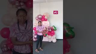 How to attach foil mylar balloons to a balloon garland balloon balloons balloonarch short [upl. by Seif]