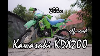 Обзор мотоцикла Kawasaki KDX200 Review and testride [upl. by Codel]