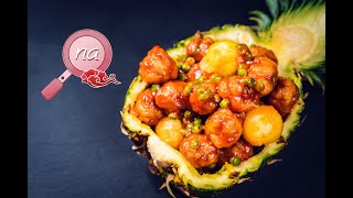 🥢Obst trifft Fleisch Wie schmeckt Schweinefleisch mit Ananas【chinesisch kochen rezepte】 [upl. by Ahsiel82]