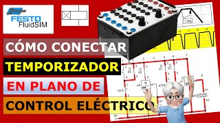 Cómo Conectar Temporizador en Plano de Control Eléctrico en FluidSim 😊 [upl. by Anailil336]