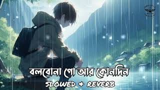 Bolbo Na Go Ar Kono Din  বলবো না গো আর কোনদিন  slowed amp reverb Bengali song [upl. by Leahicm135]