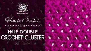 How to Crochet the Half Double Crochet Cluster Stitch [upl. by Aniles]