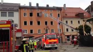 Brand am Oberen Stadtplatz in Deggendorf am 29 Juni 2014 I pnpde [upl. by Halludba455]