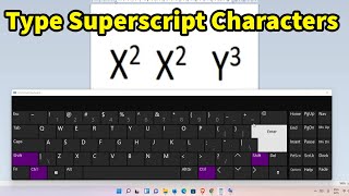 How To Type Superscript Characters in MS Word amp MS Excel  Windows 11 or Windows 10  2024 [upl. by Avla]