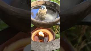 How To Use the Primitive Clay Oil Lamp bushcraft survival primitive outdoors camping pottery [upl. by Eduj]