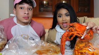 BOILING CRAB MUKBANG W ITSORAIDA FT SANTEA we get deep [upl. by Katzir530]