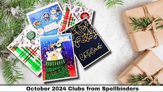 Spellbinders October 2024 Clubs and Holiday Cards  Giveaway info in description [upl. by Franciskus]