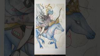 popsurrealism watercolour watercolourpainting [upl. by Pinelli858]